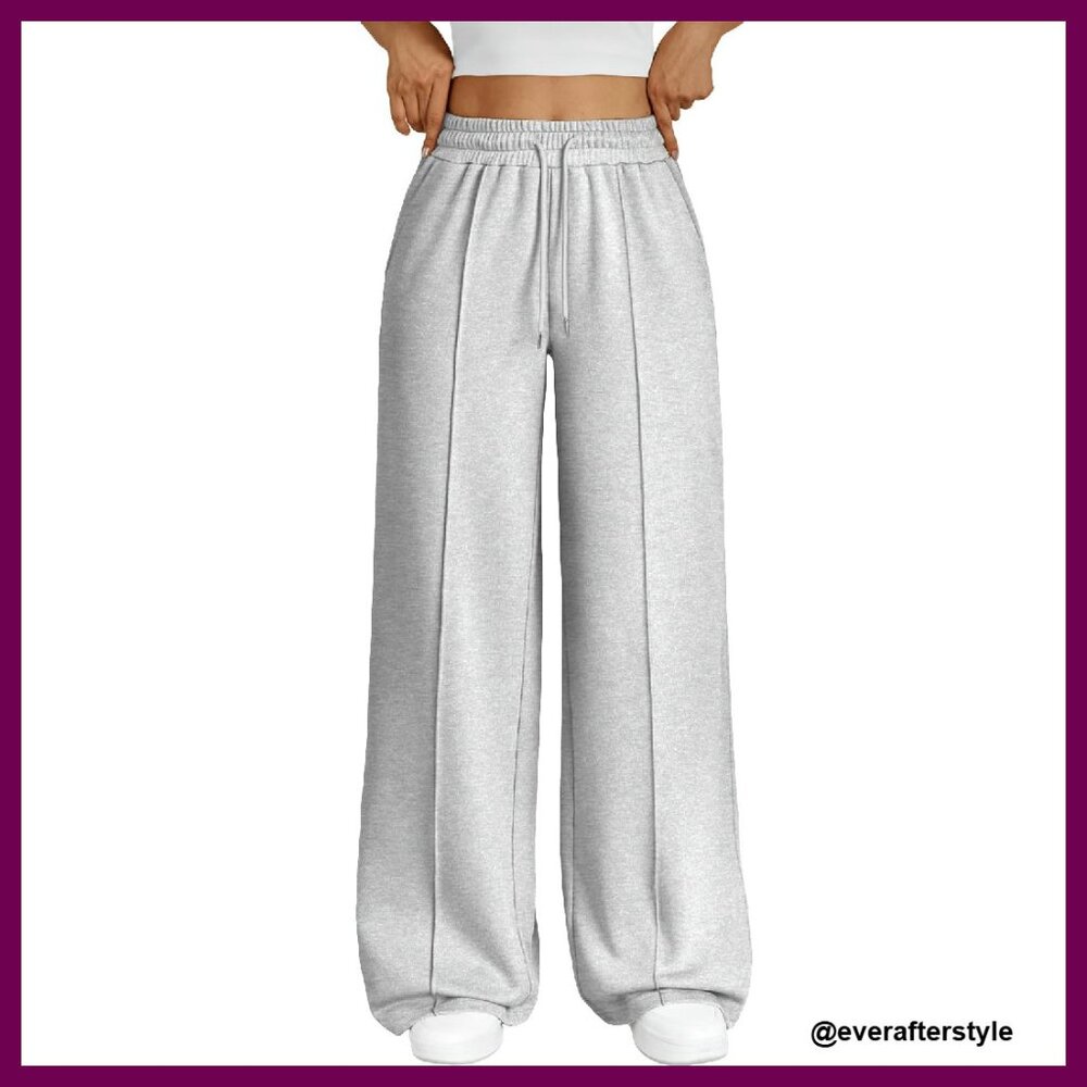 Wide Leg Sweatpants Y2k Barrel Fit Comfy Lounge Joggers Athletic Casual Pants